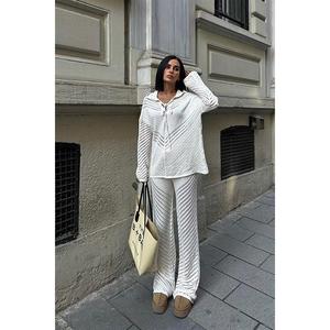 Ensemble à capuche en tricot ajouré Robin 9889 Tissu respirant - Product Image 5