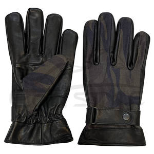 Gants en cuir noir camouflage pour hommes, chauds, hiver, écran tactile, unisexe, mode, certifiés BSCI, usine OEM, gants d'extérieur en gros - Product Image 1