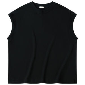 Custom Print logo 100% Cotton Sleeveless <b>T</b>-<b>shirt</b> 230gms Dtg Vest Sleeved Tee <b>Men</b> <b>Heavyweight</b> <b>T</b>-<b>shirt</b> for <b>men</b> - Product Image 4