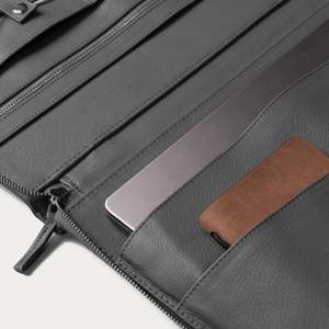 Organizador de Cuero Gris Elegante para Bolsos y Maletines de Negocios - Product Image 5