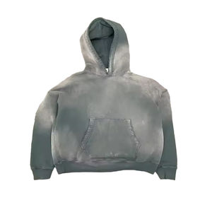 Sudadera con capucha unisex de alta calidad para hombre, hecha a medida, 100% algodón French Terry Heavy Weight Sun Faded Look - Product Image 6