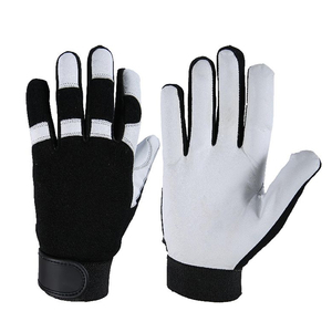 Gants de mécanicien en cuir synthétique antidérapants respirants personnalisables en gros tendance pour un usage professionnel par tous les temps - Product Image 2