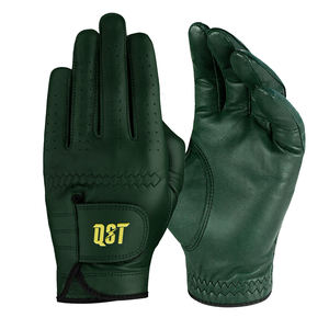 Gant de golf sportif à doigts complets en cuir véritable de qualité supérieure, respirant, pour main gauche ou droite, personnalisable OEM/ODM avec logo blanc - Product Image 1