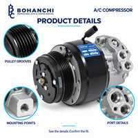 Compresseur de climatisation automobile 12V R134a, personnalisation disponible pour châssis commercial Buick