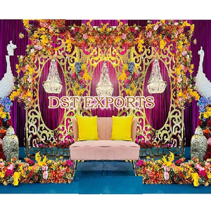 Décoration de scène de mariage occidental Canada, panneaux de fond de mariage asiatique, panneau en cuir pour mariage prix de gros scène personnalisée - Product Image 6