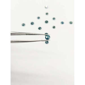 Diamant bleu naturel rond taille rose cabochon, fantaisie poivre et sel, à facettes, en vrac - Product Image 3