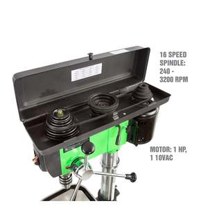 Perceuse à colonne robuste de 15 pouces à 16 vitesses, 120 V 7,5 A, 220-3600 tr/min, vitesse variable, en acier massif - Product Image 2