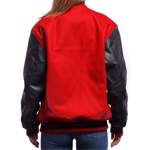 แจ็คเก็ตเบสบอลผ้าสแปนเด็กซ์ปักลายตามสั่งขายส่งสำหรับผู้หญิง ลายพิมพ์ดีไซน์ล่าสุด - Product Image 3