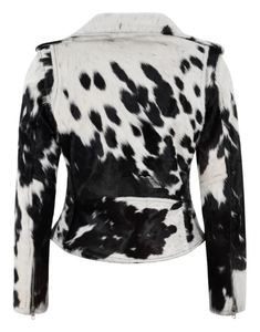 Chaqueta Unisex de Cuero Vacuno con Pelo Desgastado - Abrigo de Cuero Genuino con Pelo Auténtico - Product Image 2