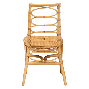 Chaise de salle à manger moderne et écologique en rotin naturel avec siège léger Mobilier de maison élégant pour villa hôtel/appartement - Product Image 4