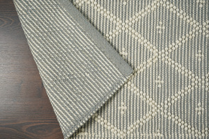 Handcrafted Wool and Cotton <b>Boho</b> <b>Rug</b> Stylish and Comfortable Floral Pattern Handwoven for Home Use Plush Pile Height - Product Image 6