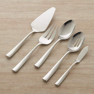 Ensemble de couverts de luxe en acier inoxydable, design moderne, finition miroir, pour hôtels, ensemble de couverts en acier inoxydable argenté - Product Image 4