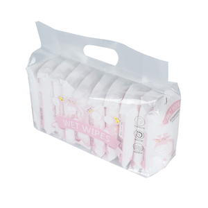 Lingettes humides pour bébé, 8x10 paquets, 18x20 cm, pour le nettoyage des bébés, en tissu spunlace, logo personnalisable, parfumé - Product Image 5
