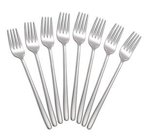 Fourchette en acier inoxydable 304 poli, pour servir des fruits, fabrication artisanale, fourchette en métal pour desserts, logo personnalisé - Product Image 2