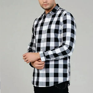 เสื้อเชิ้ตผ้าสักหลาดคุณภาพสูงสำหรับผู้ชายเสื้อเชิ้ตผ้าสักหลาดขนแกะสวมใส่สบายสำหรับฤดูหนาว - Product Image 3