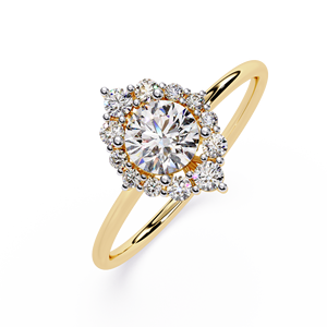 Bijou personnalisé pour femme en or massif 14K 18K, diamant solitaire taille brillant minimaliste de 0,50 carat, certifié IGI, cultivé en laboratoire - Product Image 4