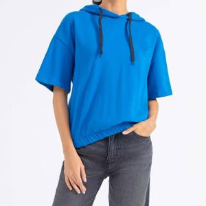 Best Price Women's Plus Size Cotton <b>Crop</b> <b>Top</b> Hoodies Winter Autumn Streetwear with Embroidered Printed Techniques Made Pakistan - Product Image 1