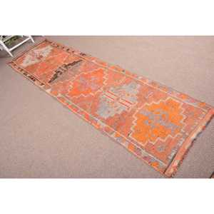 พรมวินเทจสไตล์ตุรกี ขนาด 2.6x10 ฟุต (80x306 ซม.) สีส้มล้วน รุ่น Herki - Product Image 4