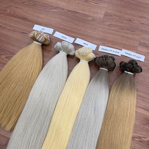 Gran oferta extensión de cabello Remy vietnamita recto Natural 100% cabello humano 100g muchos colores doble trama a todo Color listo para enviar - Product Image 6