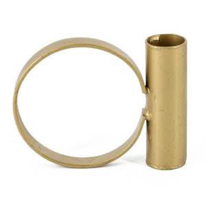 Elegante Candelabro de Metal con Doble Anillo Dorado, Decoración de Mesa para Bodas, Centro de Mesa Minimalista, Portavelas Geométrico - Product Image 6