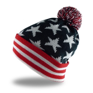 Estilo superior logotipo personalizado niños adultos tejido Bobble sombrero Jacquard bordado logotipo Pom gorros de invierno sombrero carta jacquard Beanie - Product Image 2