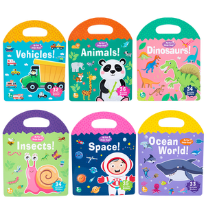 Livre d'activités éducatif pour enfants, développement cognitif, jouets Montessori, livre d'activités avec autocollants pour tout-petits - Product Image 1