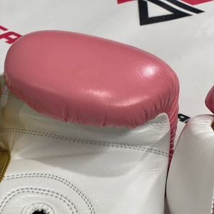Professional Real Leather No Boxing No Life Golden/Pink/White Lace Up Boxing Gloves <b>Foam</b> <b>Padding</b> Premium Fighting Gloves - Product Image 6