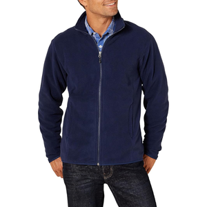 Veste polaire zippée à manches longues personnalisée unisexe Vêtements d'extérieur thermiques respirants Fermeture en toile Design extérieur imprimé uni et doux - Product Image 1