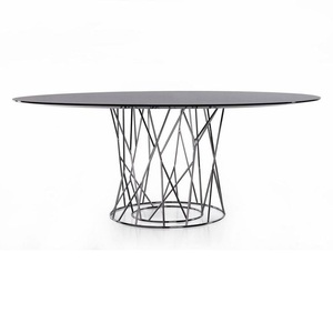 Pieds en métal argenté style meubles de salon rond moderne décoratif décor à la maison moderne Table d'appoint en métal - Product Image 6