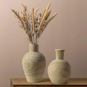 Vase en bois décor à la maison moderne textures vintage uniques de l'usine du Vietnam en gros décor d'hôtel Vase à fleurs - Product Image 4
