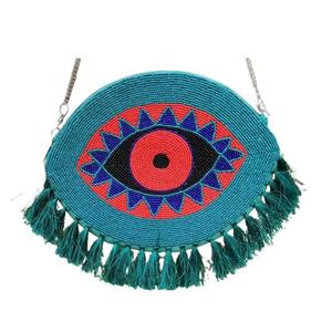 Bolsos de mano de yute de lujo hechos a mano para mujer bolsos de mano indios de estilo bohemio con cuentas - Product Image 5