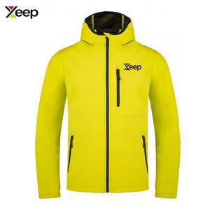 Customized Hooded Winter Front Logo <b>Light</b> Weight Breathable Men's Softshell Jacket - Product Image 1