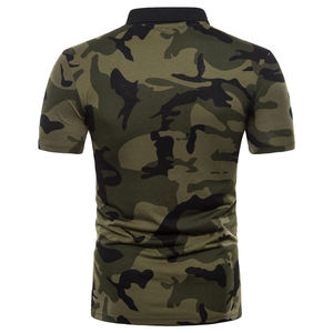 Polo imprimé camouflage pour hommes, polo à manches courtes pour hommes, tenue de rue, nouveau style - Product Image 3