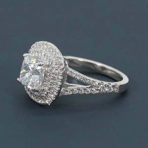 Anillo de diamante solitario único y lujoso para mujer, elaborado en oro blanco de 14 quilates con claridad VVS mejorada. - Product Image 3