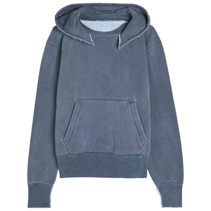 เสื้อฮู้ดดี้ผู้หญิงสั่งทำขายส่ง สไตล์วินเทจ ลุคทำเก่า แบบสวมหัว ผ้าเทอร์รี่ฟลีซ ขอบดิบ ปักตรา รับผลิตตามแบบ (OEM) เสื้อผ้าขายส่งจำนวนมาก - Product Image 2