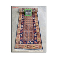 Luxurious 100% Wool Hand Knotted Tufted Cut Pile Loop Runner Rug 10mm Thickness Solid Color Eco-friendly Non-Slip Washable