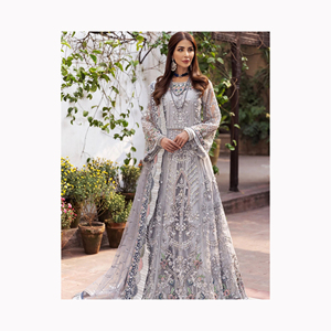 Ensemble Lehenga Choli rose pour bébé enchanteur au design luxueux avec travail Jarkan argenté en tissu filet élégant - Product Image 1