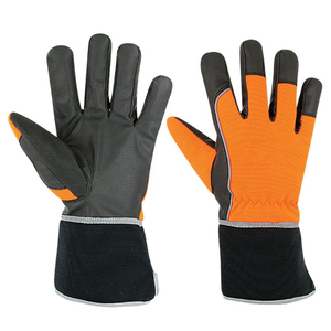 Gants de travail robustes en cuir de vachette grainé, protection des mains, respirants, pour travaux de construction en extérieur, gants de sécurité - Product Image 1