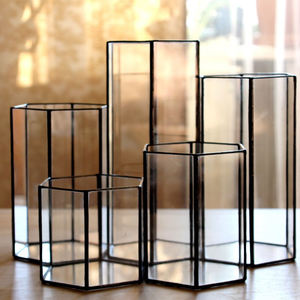 โต๊ะสี่เหลี่ยมทำจากแก้วใสขอบทองเหลืองสำหรับตกแต่งทันสมัยมาใหม่ - Product Image 2