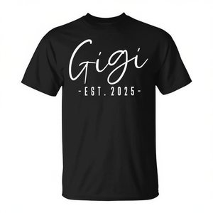 Camiseta de Embarazo Gigi Est 2025, Nueva Categoría de Productos Promocionales Gigi to Be 2025 - Product Image 2