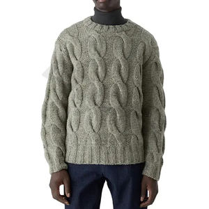 Suéter de Manga Larga Personalizado con Logotipo, Estilo Urbano, Talla Grande, 100% Algodón, Transpirable, Unisex, Cálido para Invierno, para Hombre - Product Image 1