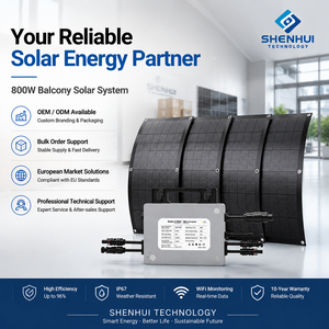 Kit solar flexible de 800W con <span class=keywords><strong>microinversor</strong></span>, sistema solar <span class=keywords><strong>para</strong></span> balcón, sistema plug and play de 800W <span class=keywords><strong>para</strong></span> el hogar, Reino Unido. - Product Image 1