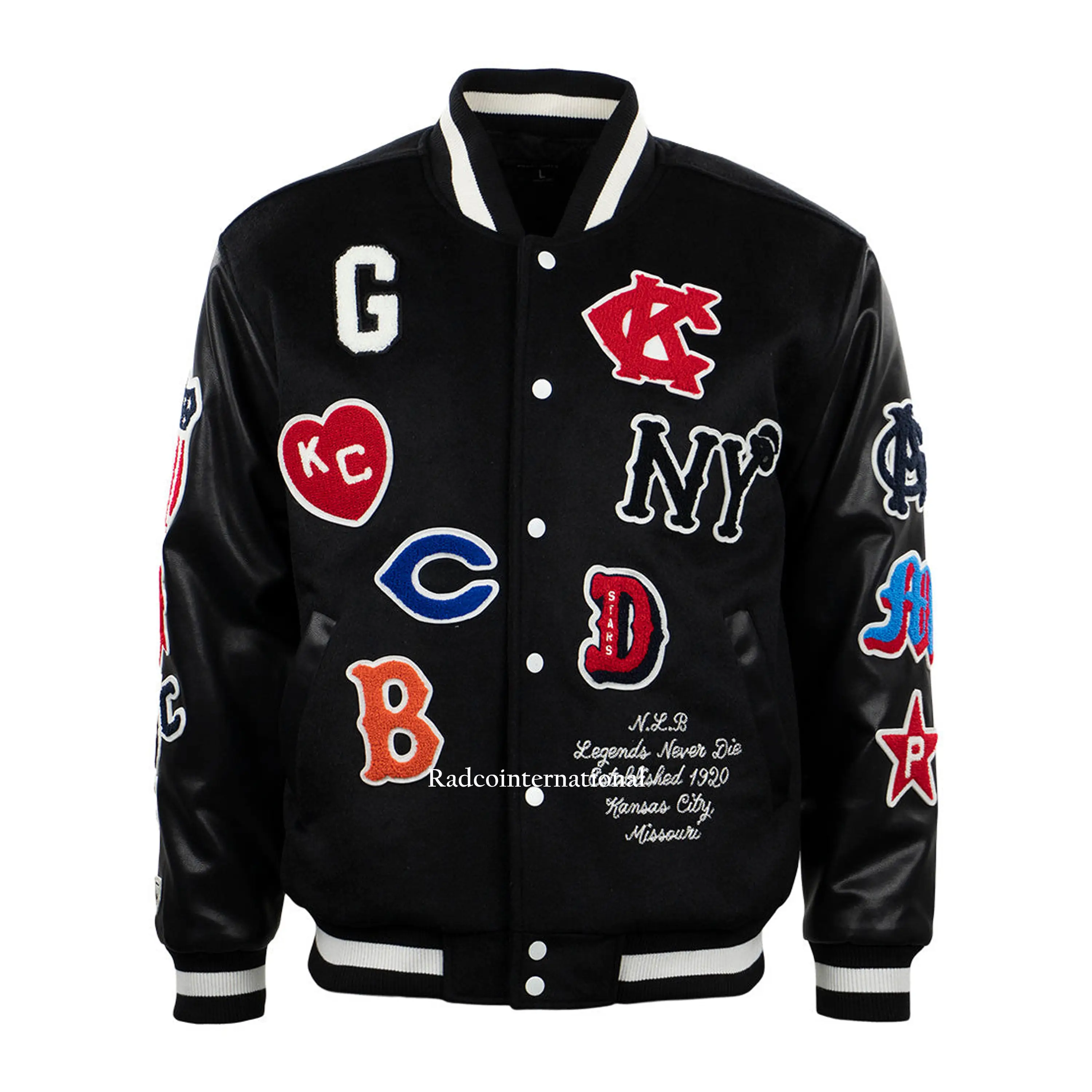 Op Maat Gemaakte Streetwear Fashion Designer University Heren Bomberjack Hiphop Honkbal Letterman Winter Ademende Jas