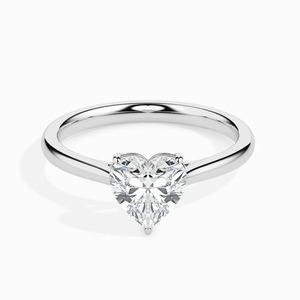 1.00 Ct Heart Cut <b>Solitaire</b> Moissanite <b>Ring</b> with Freshwater Pearl <b>Silver</b> & Gold Plated Vintage Engagement <b>Ring</b> - Product Image 2