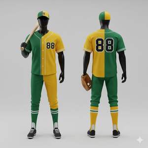 Uniforme de baseball entièrement personnalisé imprimé pour les sports d'équipe Couture solide Respirant Séchage rapide 100% polyester Léger - Product Image 6