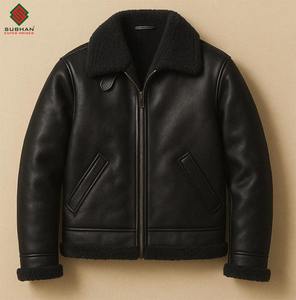 Chaqueta de Aviador Hecha a Mano para Hombre, Forro de Lana, Cuero Sintético, Estilo Casual, Regalo para Piloto de la RAF - Product Image 4