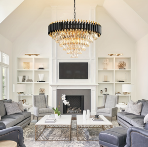 โคมไฟเพดาน LED รูปทรงวงรี ดีไซน์ใหม่ สำหรับตกแต่งภายในบ้าน ให้ความสวยงามระยิบระยับ - Product Image 5