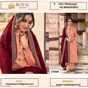 Lanzamiento de nuevo diseñador Dola Jacquard seda con bordado fabricante de trajes de trabajo por Royal Export - Product Image 2