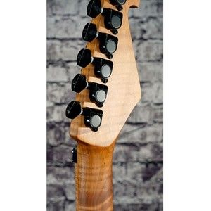Guitare électrique professionnelle SBS SS300, corps en aulne massif 3 pièces, manche en érable flammé torréfié 6 cordes, tremolo Floyd Rose, Alnico - Product Image 6