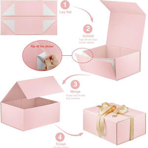 Caja de regalo 9 "X 7" X 4 "con tapa de cierre magnético para embalaje de regalo, Día del Padre, día de la madre, regalos de Navidad y varios - Product Image 3